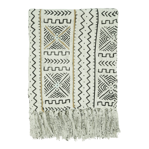 Mudcloth Throw Blanket