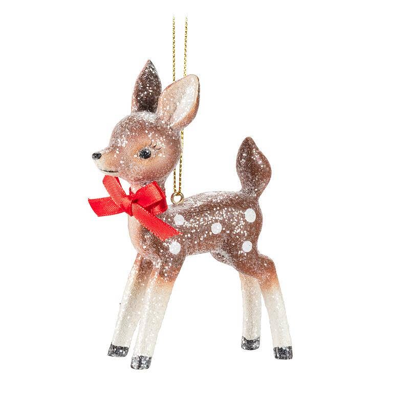 Vintage Standing Fawn Ornament-4