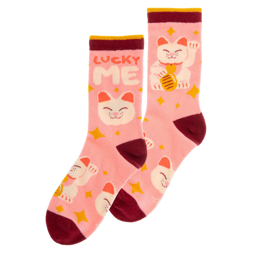 Crew Socks: Lucky Cat