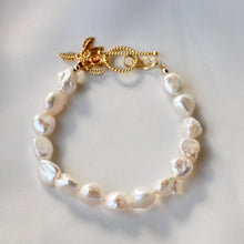 KESHI NUGGET PEARL BRACELET: GOLD