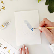 Backyard birds paintable watercolor notecard set