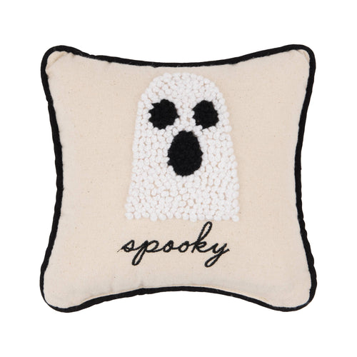 Halloween Spooky Ghost French Knot Pillow