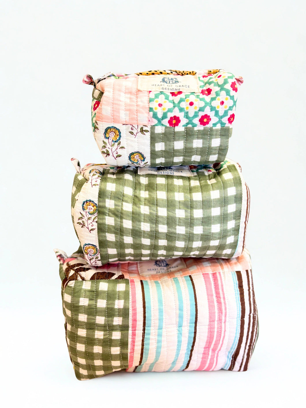 Rose Chapelle Quilted Cosmetic Bag