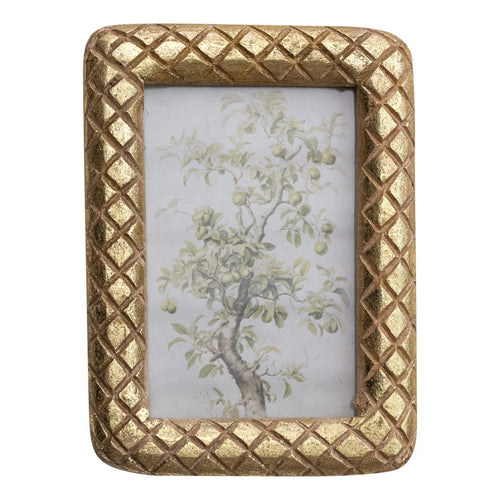 Gold Diamond Pattern Photo Frame