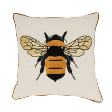 Embroidered Bumble Bee Pillow