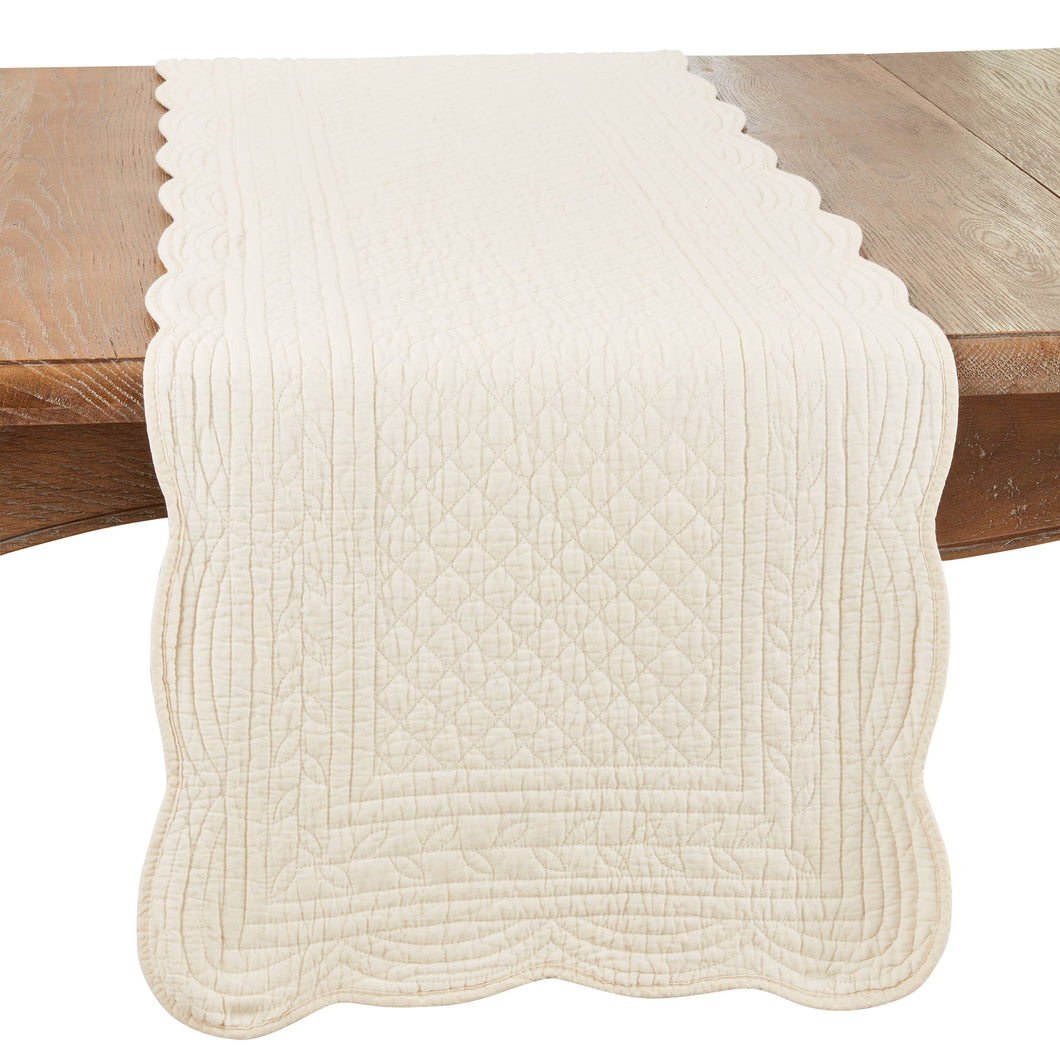 Quilted Runner: Ivory / 16