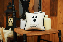 Halloween Spooky Ghost French Knot Pillow