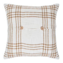Wheat Plaid Pumpkin Pillow 18x18