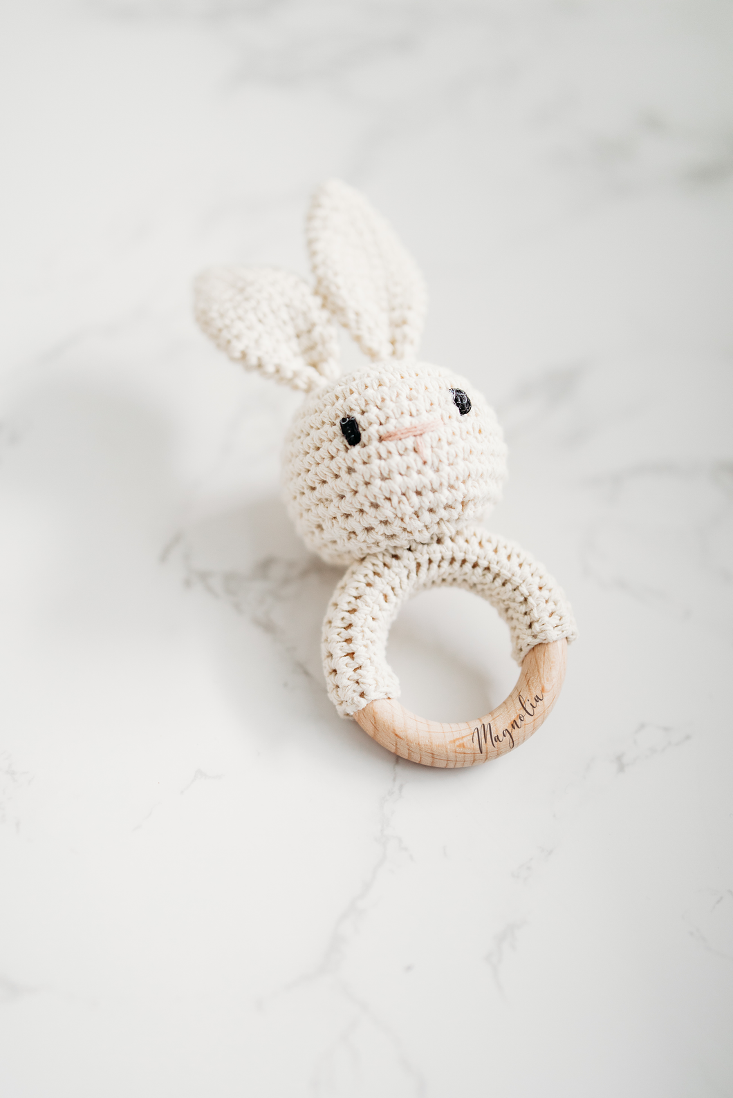 Bunny Crochet Baby Rattle