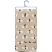 Block Print Bee Happy Kitchen Towel