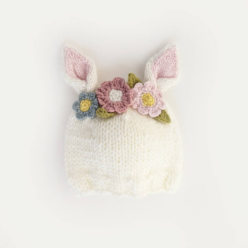 Flower Bunny Beanie White/Multi Baby & Kids: Medium (6-24 months)