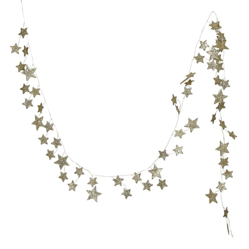 Glitter Paper Star Garland 6 ft