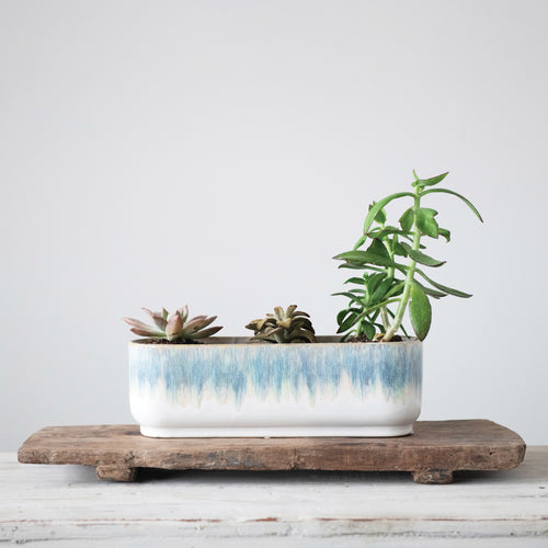 Stoneware Planter with 3 Sections