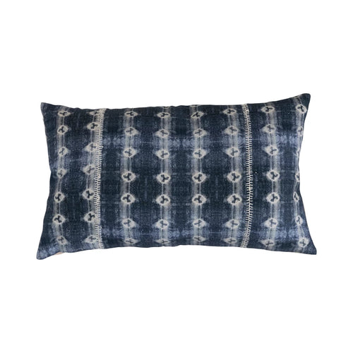 Batik Print & Embroidered Pillow